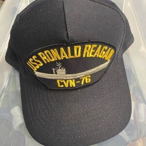USS RONALD REAGAN CVN-76 NAVY SHIP HAT U.S MILITARY OFFICIAL BALL CAP USA MADE